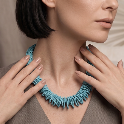 Collar de Chaquira Turquesa