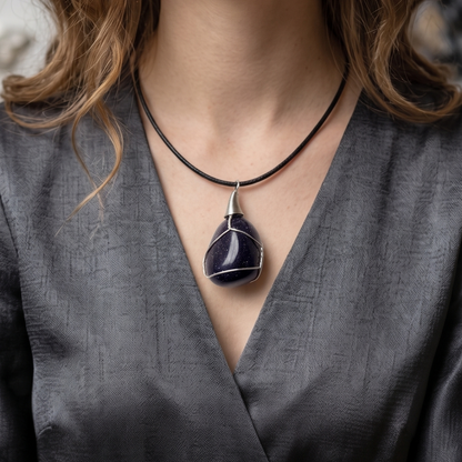 Collar Piedra Lluvia de Estrellas Azul