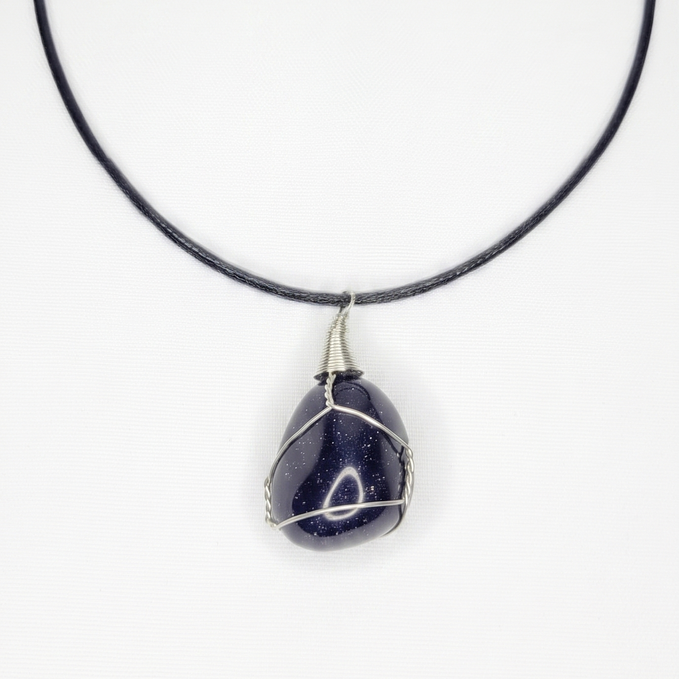 Collar Piedra Lluvia de Estrellas Azul