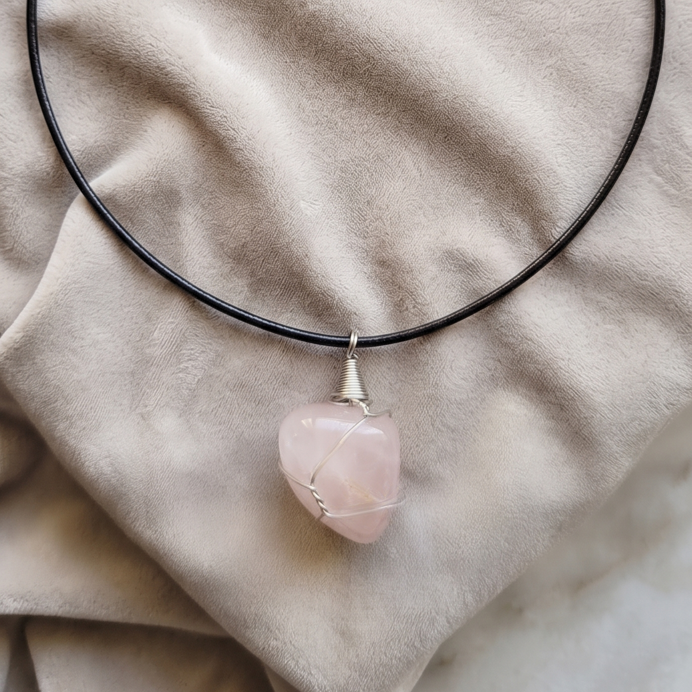 Collar Cuarzo Rosa