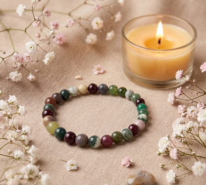 Pulsera de Ágata Musgosa Natural