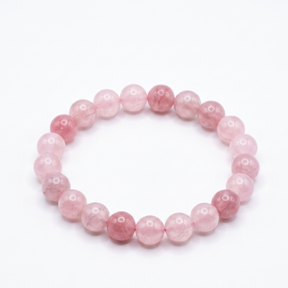 Pulsera de Cuarzo Rosa Natural
