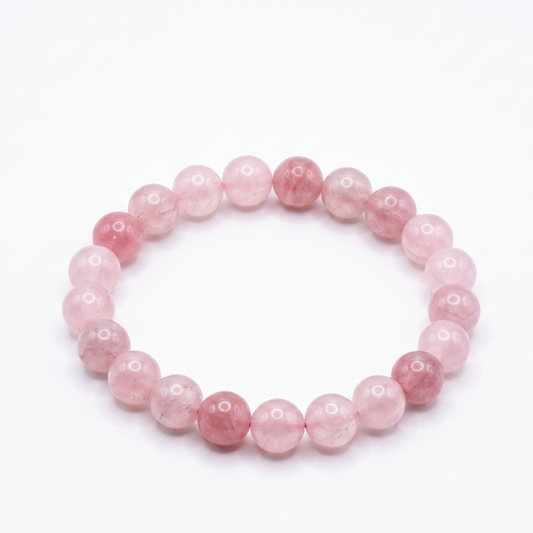 Pulsera de Cuarzo Rosa Natural