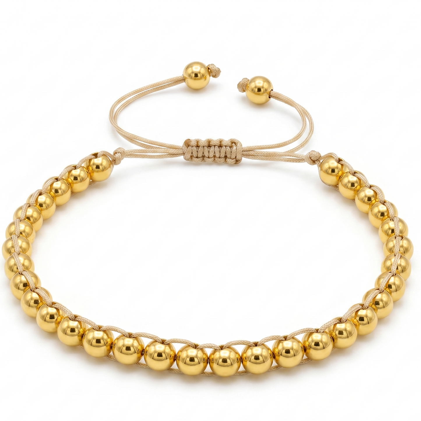 Pulsera Dorada de Bolitas