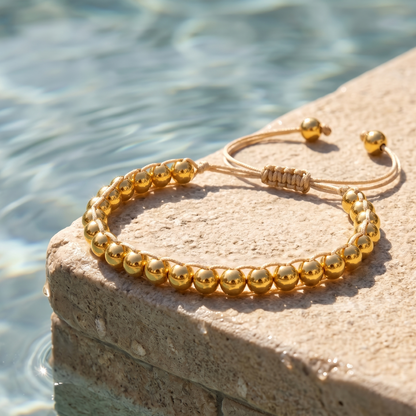 Pulsera Dorada de Bolitas
